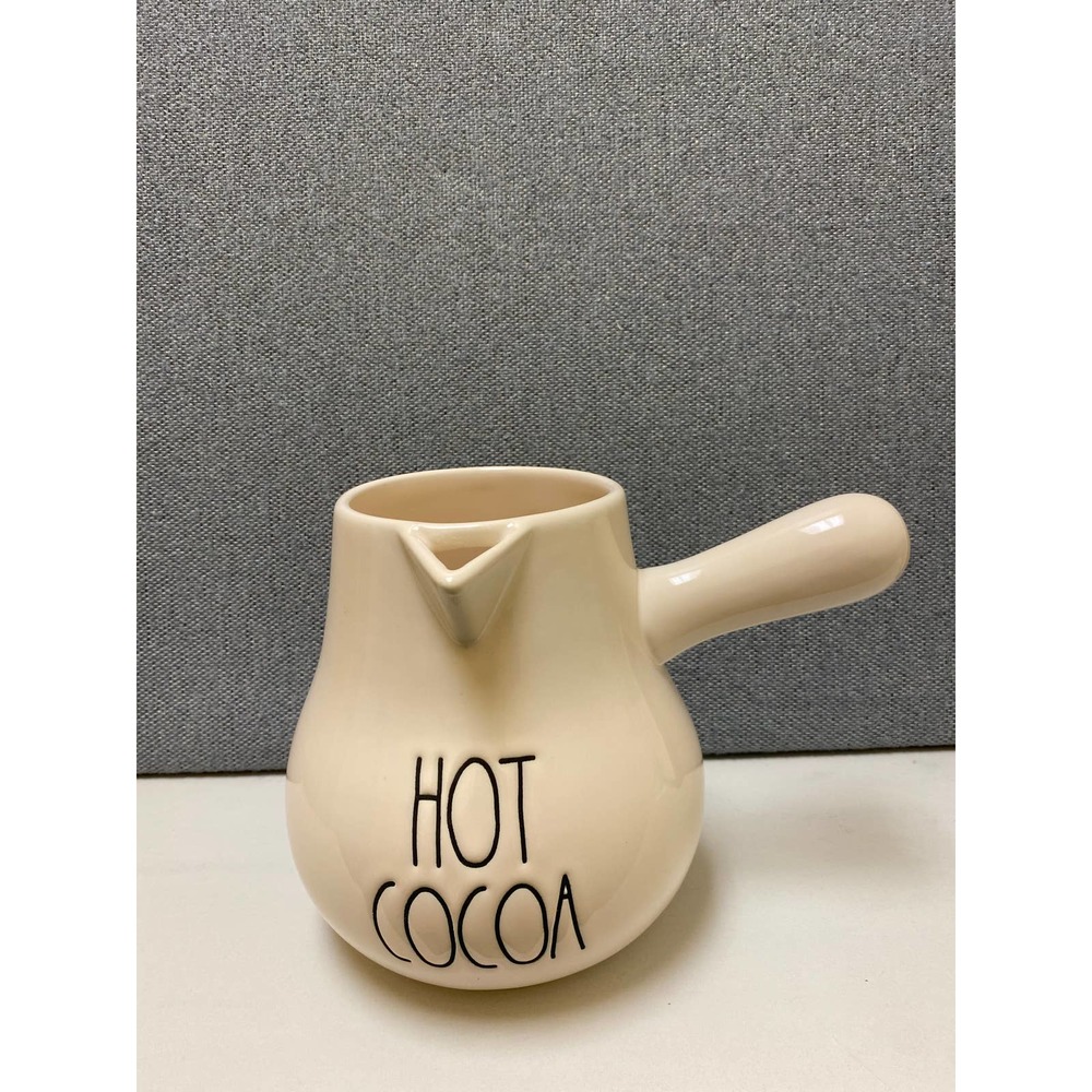 Rae Dunn Artisan Collection by Magenta HOT COCOA pitcher with handle and spout